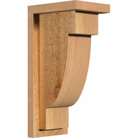 Ekena Millwork Alpine Rough Sawn Corbel w/Backplate, Western Red Cedar, 6"W x 8"D x 16"H COR06X08X16ALP01RWR
